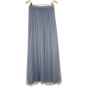 Jenny Yoo Collection Louise Tulle Maxi Skirt grey Size 4 Bridesmaid